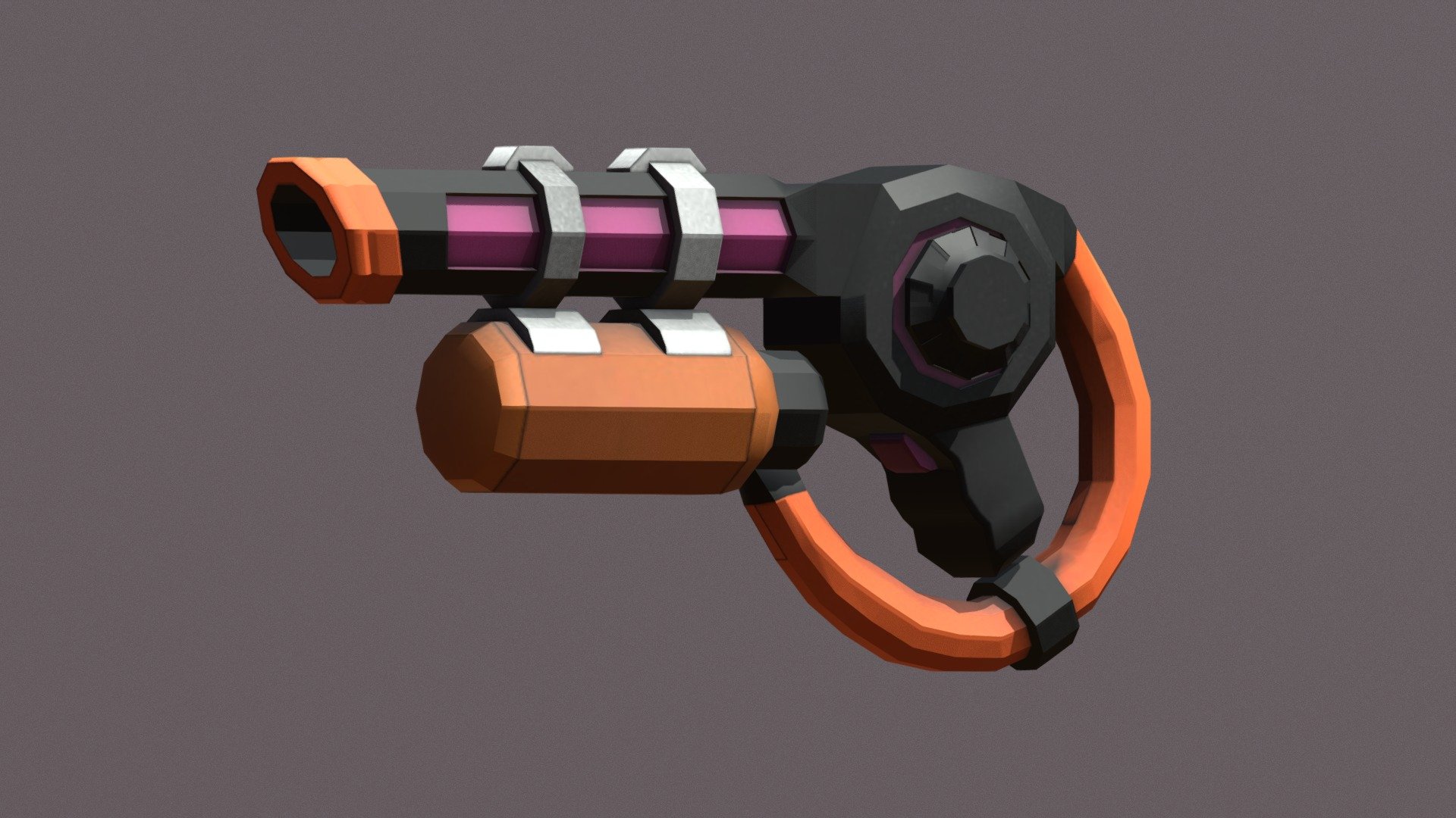 A low-poly recreation of an unused hair dryer gun from the the Splatoon art book 3d model