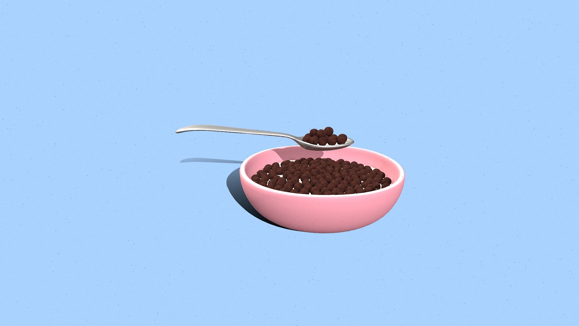 A lil creal bowl I made with shapekey to add different kinds of cereal - Cute Cereal Bowl - 3D model by Tij (@tijwah) 3d model