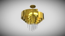 3D Modern Chandelier 2 model room, lamp, bulb, modern, palace, exterior, ceiling, luxury, architect, photorealistic, branches, unreal, loft, architectural, classic, detailed, luster, color, fixture, 3ddesign, golden, corona, unrealengine, badroom, unity, architecture, low-poly, 3d, lowpoly, model, design, interior, livingroom, gold, light, chandeiler, pentant