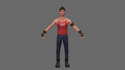 Character Lout (Test Task) character, handpainted, lowpoly, stylized, guy