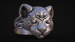 Anillo Leon / Lion Ring jewelry, silver, lion, lionking, leon, zbrush, ring, customring