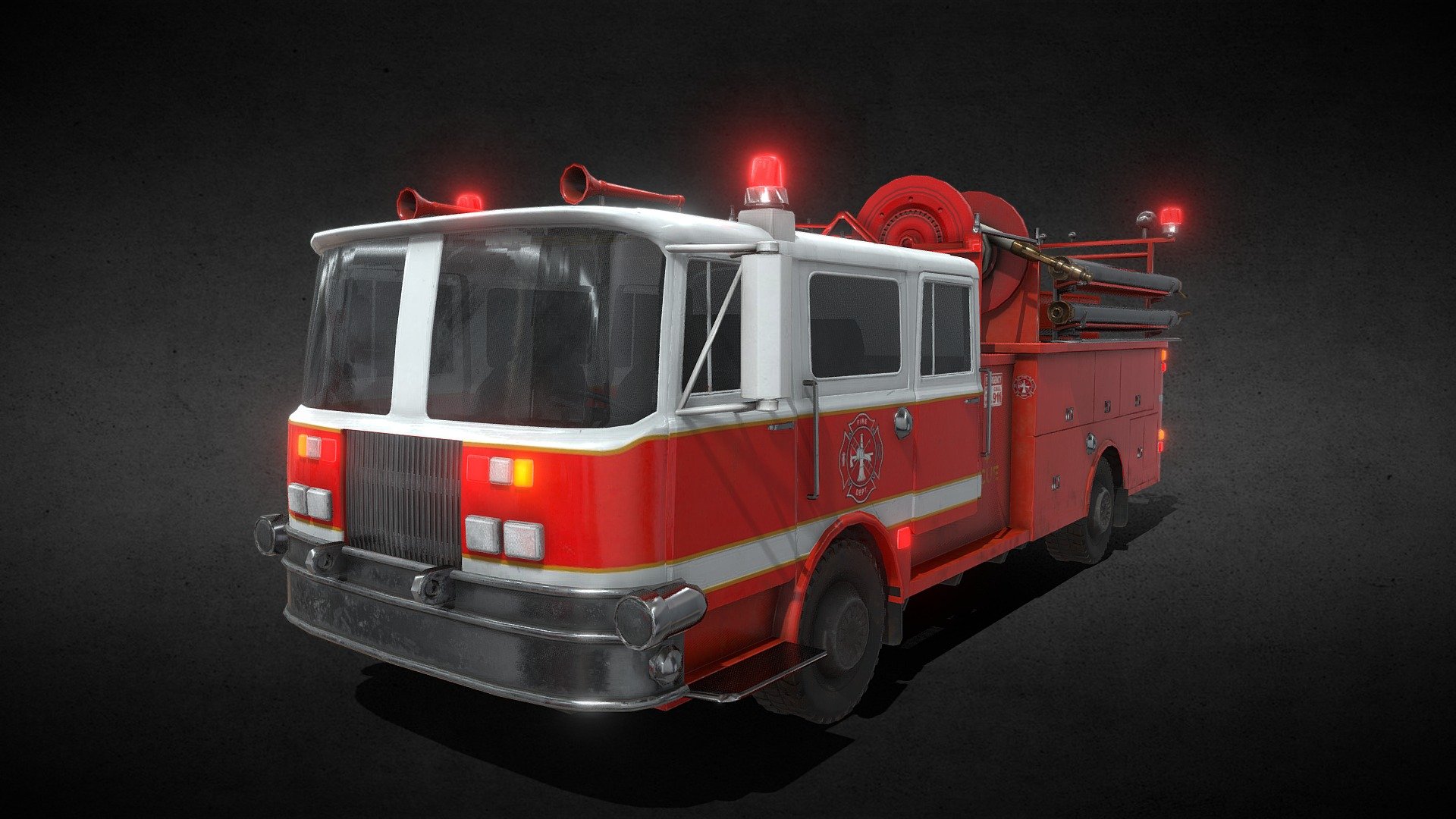 Fire Truck - 3D model by DivyeSh PanchAl (@DivyeSh.PanchAl) 3d model