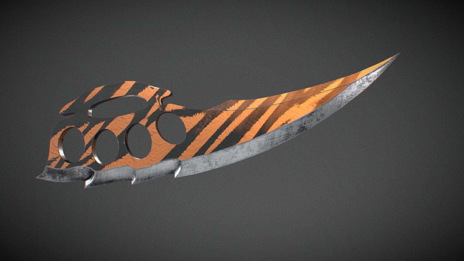 Knuckle Knife - Tiger - 3D model by BadtRIP (@badtripbg) 3d model
