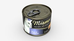 Miamor feine filets in jelly cat food food, cat, pet, can, closed, tin, meal, eat, metal, jelly, tinned, feine, nutrition, feeding, preserved, 3d, pbr, container, filets, miamor
