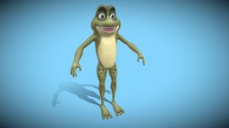 Cartoon froggy toon, cute, frog, toad, water, reptile, froggy, amphibian, character, cartoon, animal, animated, rigged