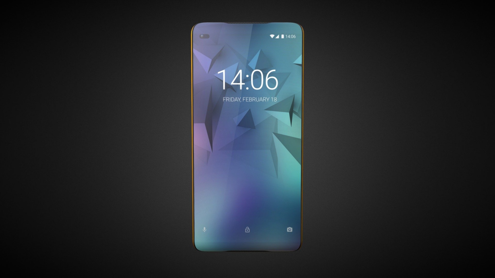 The ZERO FRAME concept phone shows how smartphones could look like in the nearer future - The concept includes a finger print sensor on the back, stereo speakers, a dual camera and wireless charging 3d model