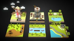 Polygon Ultimate Combo Pack goat, landscape, kids, assets, garden, river, polygonal, apartment, shoes, nature, assetstore, lowpolymodel, nature_asset, lowpoly, sci-fi, car, building, polygon, space, environment