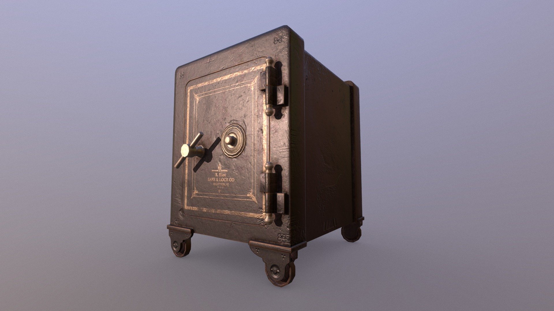 It's a grand ol' safe where valuables can be stored! Built for an scene I'm making in the old west while trying to learn Substance Painter. 

Update: Now with proper roughness and also half the tris. 

Modeld In Blender, textured in Substance Painter 3d model