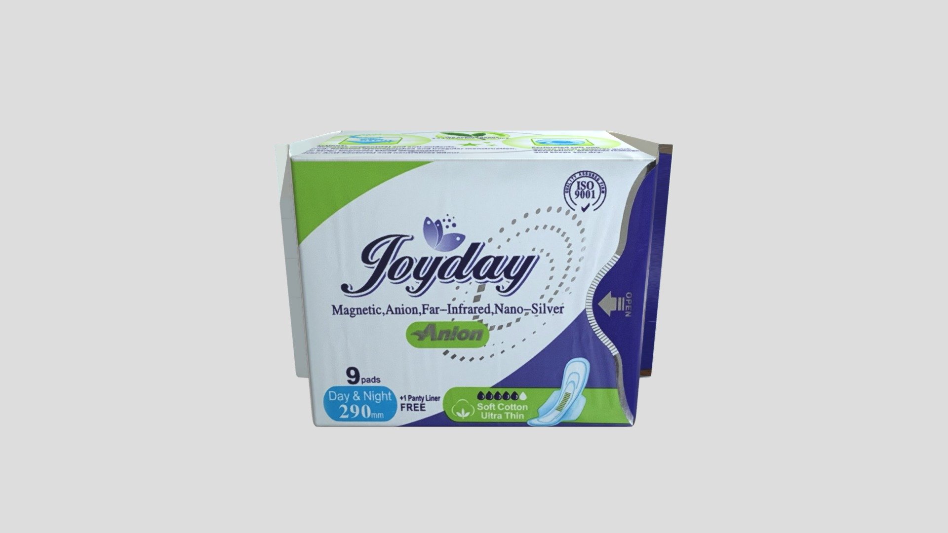 Joy day sanitary pad - JOY DAY GREEN - 3D model by innths 3d model