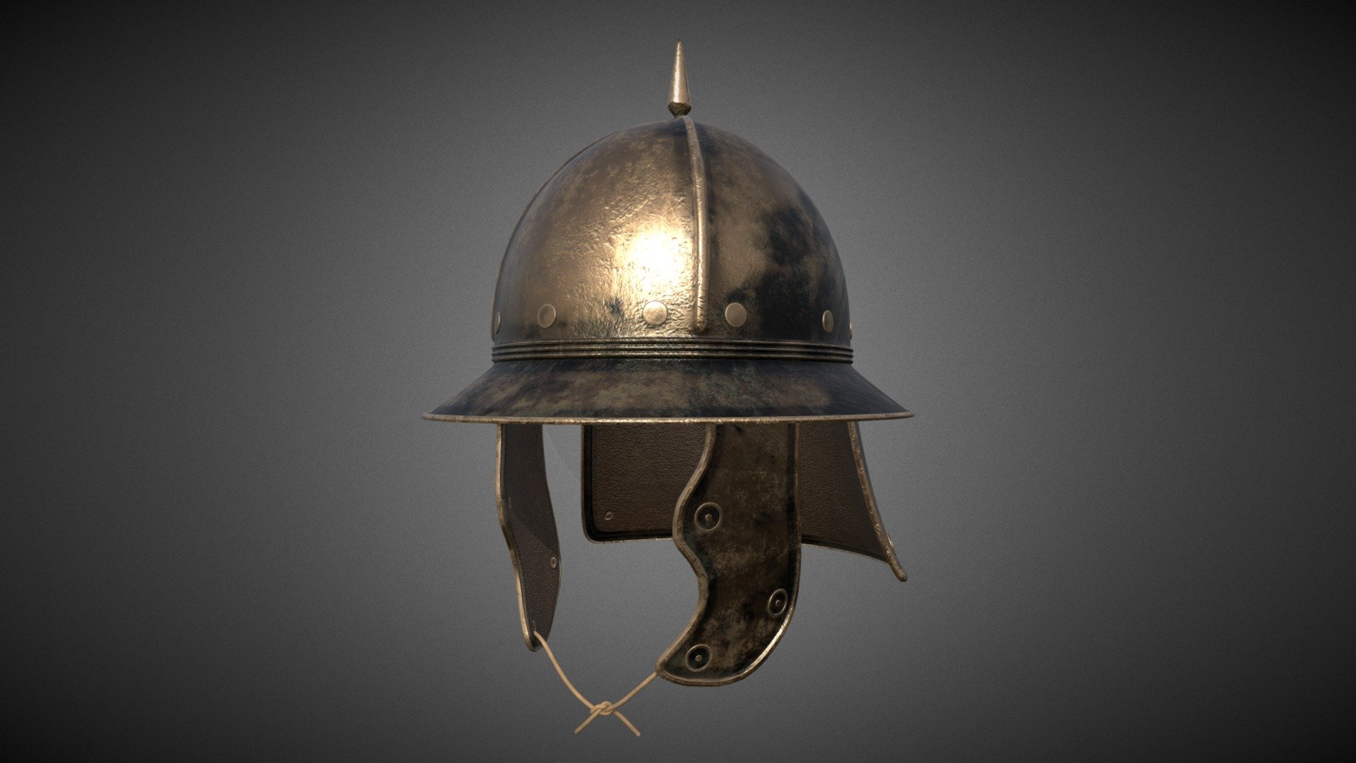 I found this fantasy helmet design in my old sketch book, so I decided to model it since it looks pretty cool.
It's a mix between Gallic helmet and Ming dynasty helmet 3d model