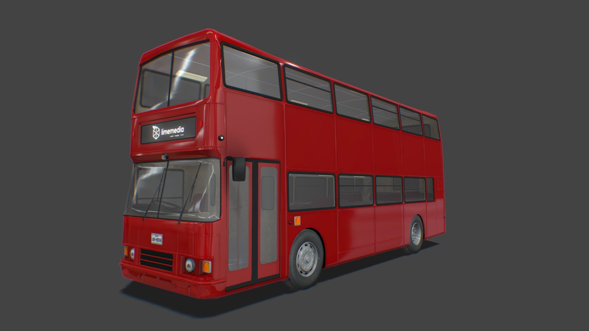 The Double Decker Bus is a closed top design. We have used this bus for a V.S Pink project and Uber. This is quite a cool bus! - Double Decker Bus Closed Top Animated - 3D model by Lime-Media 3d model