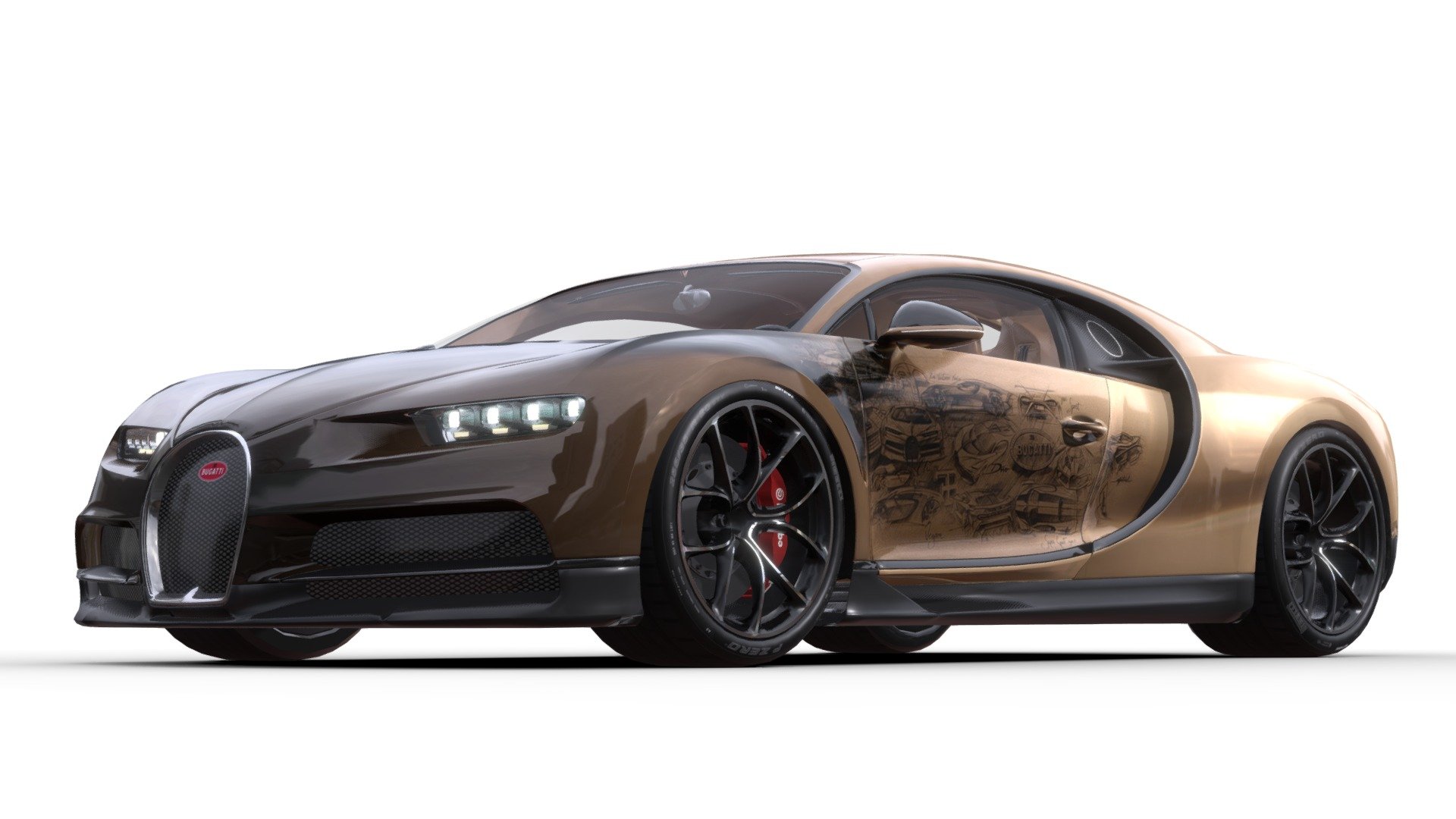 Explore the stunning details of the Bugatti Chiron, a masterpiece of automotive engineering and design. This 3D model captures the essence of luxury, speed, and elegance that defines the Bugatti brand. From its aerodynamic curves to the meticulously crafted interior, every aspect of the Chiron has been faithfully recreated in this 3D representation. Whether you're an automotive enthusiast, a designer, or simply appreciate the finest in automotive artistry, this model offers an immersive experience into the world of high-performance supercars. Feel the virtual leather, marvel at the intricate engine components, and imagine the exhilaration of sitting behind the wheel of this engineering marvel. Perfect for educational purposes, visualizations, or showcasing the pinnacle of automotive excellence in your creative projects 3d model