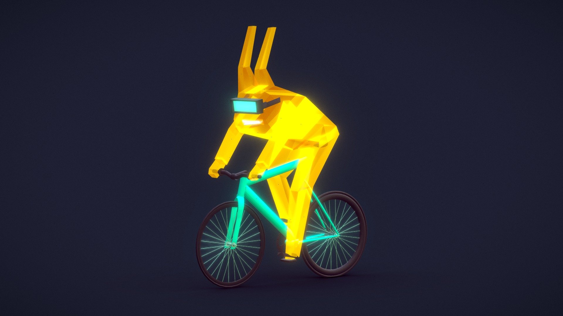 Character is created on Cinema 4d. Post effects and render on SketchFab

Procedural Textured
 - Galaxy Rider Rabbit - Download Free 3D model by antonmoek 3d model