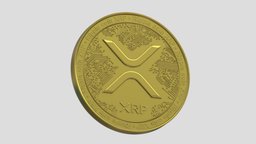 XRP Coin virtual, symbol, printing, coin, mining, money, electronic, network, bitcoin, business, currency, print, web, net, golden, cash, internet, bit, banking, cryptocurrency, bit-coin, 3d, digital, concept, gold