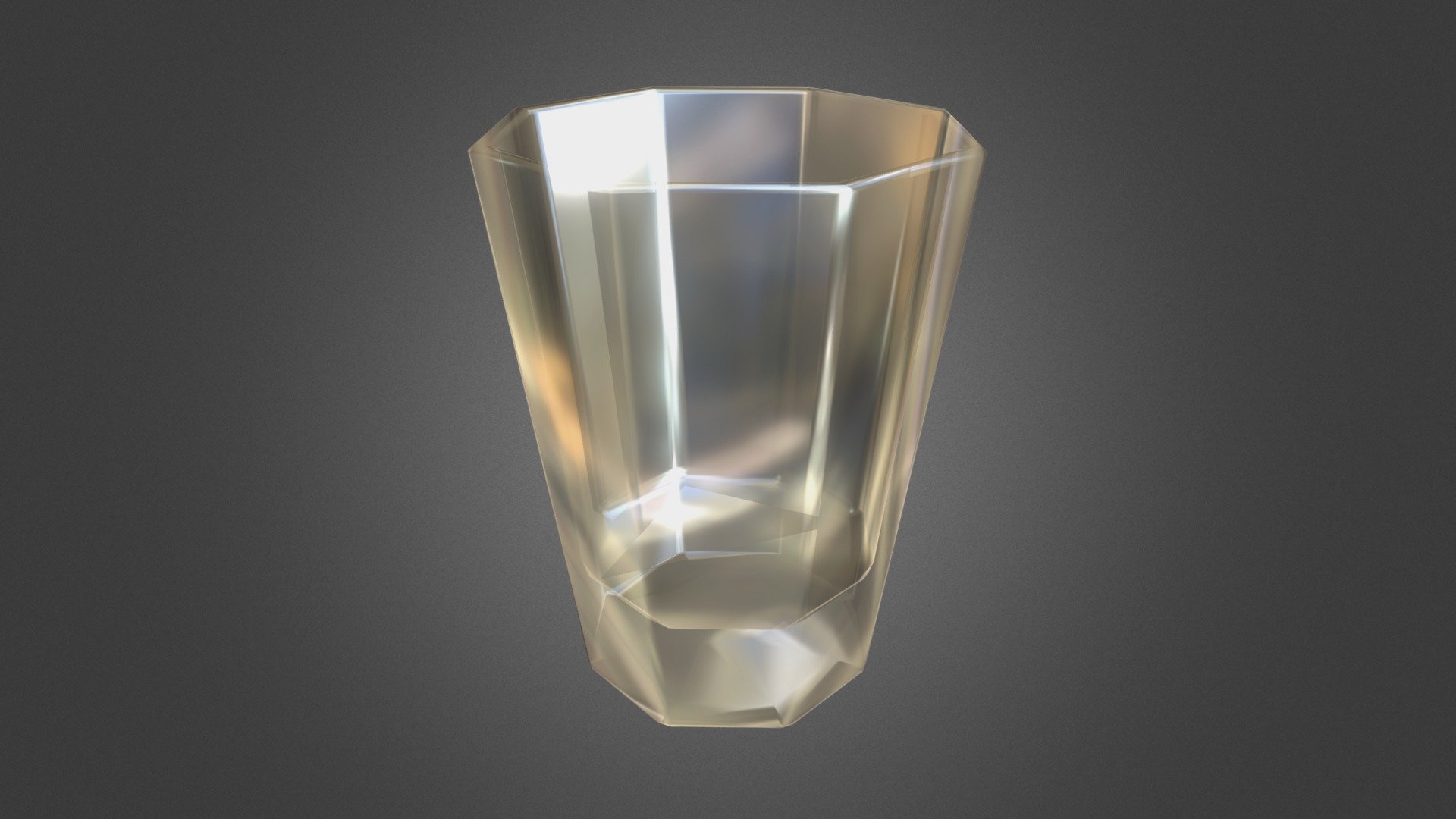 One of my first 3D creations. I learned a lot in this project about various tools and shortcuts, but it all started because I wanted to create a very simple game asset, a little glass; something I think I accomplished pretty well 3d model