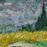 TiltBrush Van Gogh Wheatfield and Cypruss tilt, van, painting, vr, brush, cyprus, gogh, tiltbrush, wheatfield