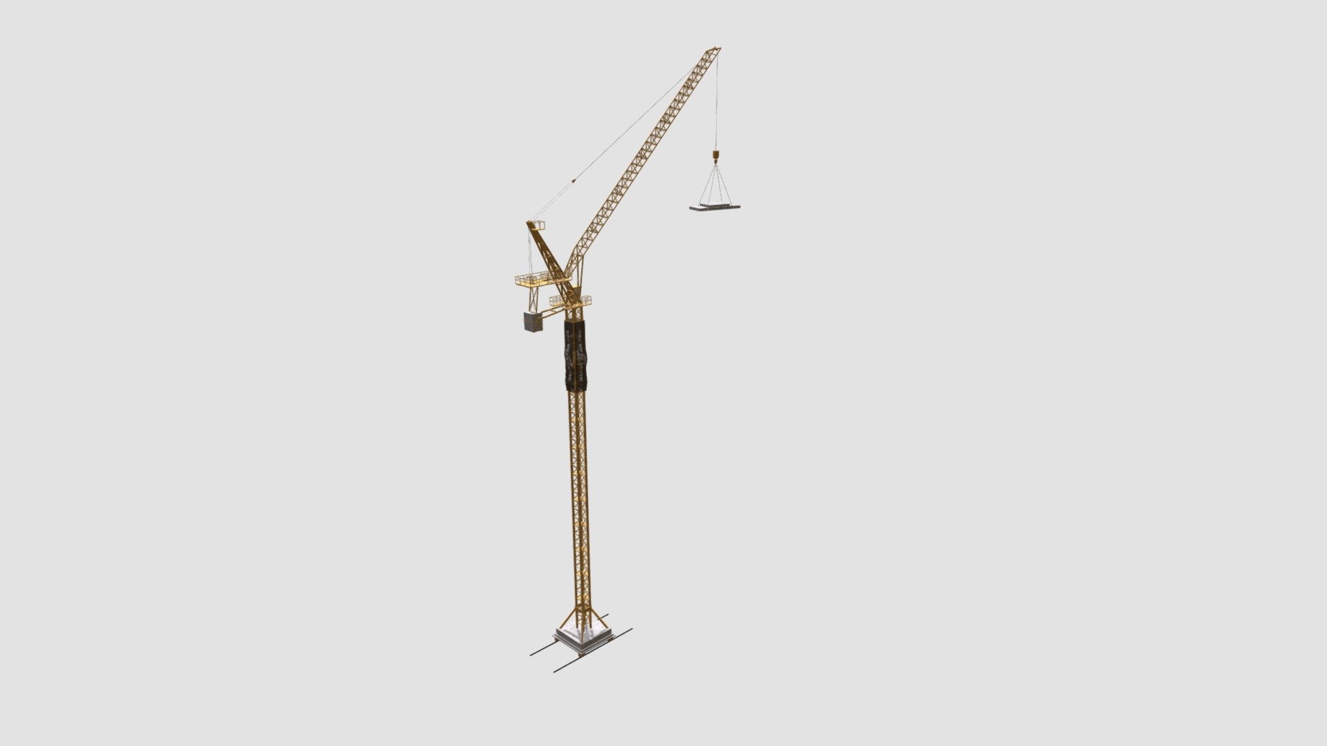 Highly detailed 3d model of construction crane with textures, shaders and materials. It is ready to use, just put it into your scene 3d model