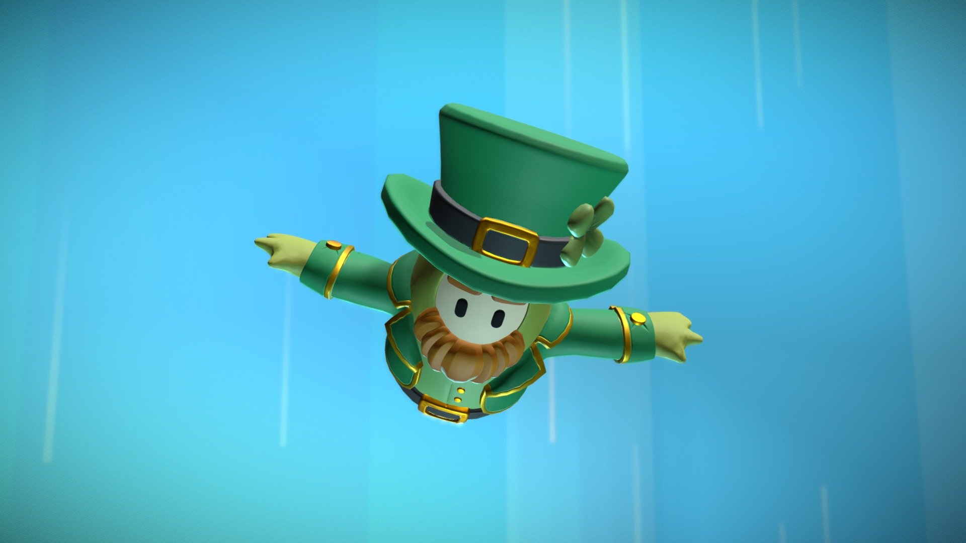 Fanart for the amazingly fun game: Fall Guys!

Sculpted in Zbrush
Retopologised / Unwrapped / Posed in Blender
Textured in Substance Painter - Fall Guys Costume - Leprechaun - Buy Royalty Free 3D model by Nikita De Ruysscher (@Nikita_De_Ruysscher) 3d model