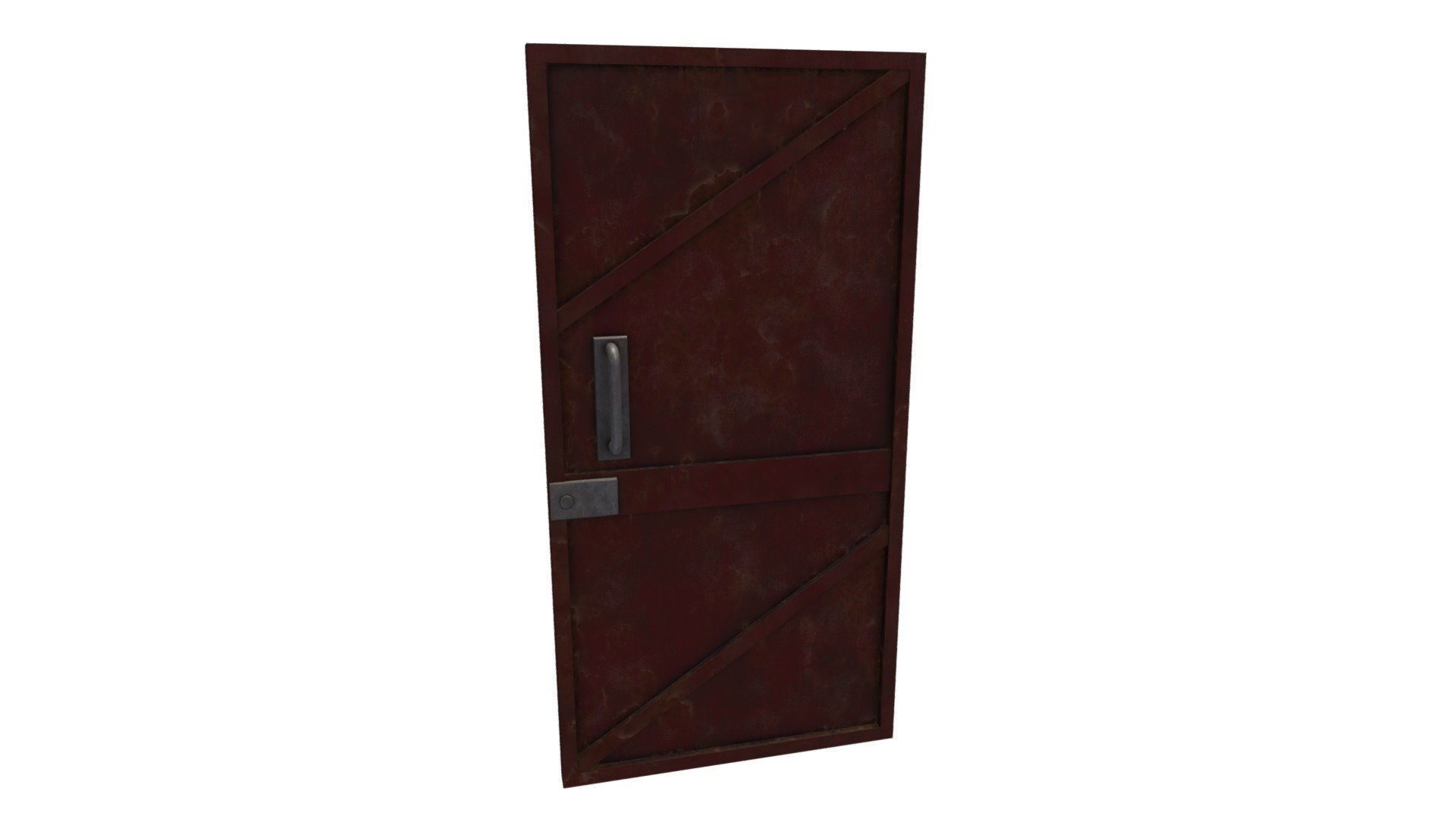 Industrial rusty door. Feel free to use it in your scenes if you want. Model in OBJ format, with UV Map. Modeled in Blender 3D. By Skript47 3d model