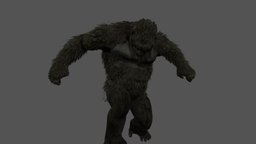 King Kong textured king, game-ready, free3dmodel, blender3dmodel, free-download, freemodel, free-model, freefirecharactermodel3d, noai