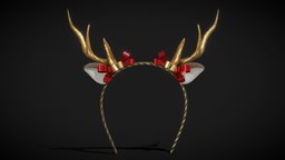 Christmas Deer Ear Headband horns, fashion, xmas, deer, accessories, clothes, ornament, christmas, ears, ar, accessory, holidays, instagram, headwear, headband, hairaccessory, hairstyle, fashion-style, christmas-character, low-poly, lowpoly, christmas-decorations, instagramfilter, hairaccessories, noai, christmasheadband, deer-ear-headband, deerearheadband, winterheadwear, christmascrafts, winterwearables, seasonal-fashion