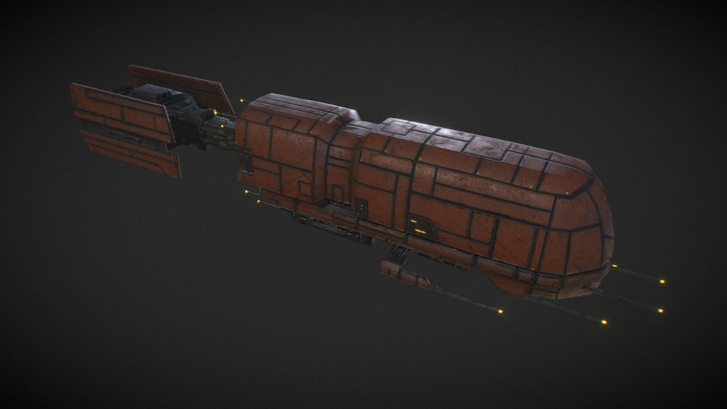 Cargo Carrier ship, for Takamo Universe game.
3D model done in Maya, Quixel Suit 2.0, Photoshop, Uv layout pro and Xnormal for baking.
texture resolution: 2048 x 2048 - Cargo Cruiser - 3D model by Camilo Aldana (Chris Kam) (@camiloaldana) 3d model