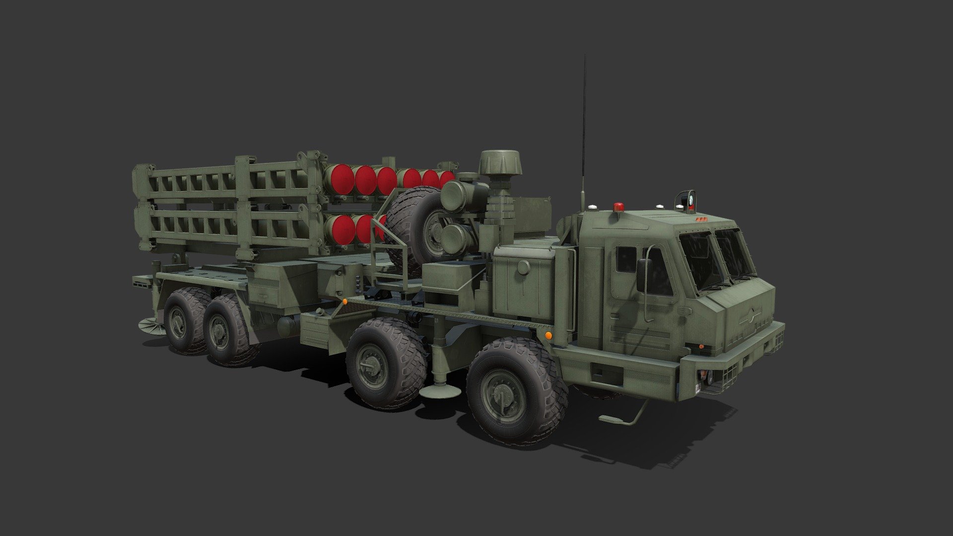 The S-350 Vityaz is a Russian medium-range surface-to-air missile system developed by GSKB Almaz-Antey. Its purpose is to replace the S-300PS. The system design traces its roots from the joint South Korean/Russian KM-SAM project and uses the same 9M96 missile as the S-400 missile system. In February 2020, the S-350 Vityaz was officially commissioned into the service of the old Russian Aerospace Defence Forces now merged in to the new Russian Aerospace Forces - S-350 missile system 50P6E - Buy Royalty Free 3D model by Tim Samedov (@citizensnip) 3d model