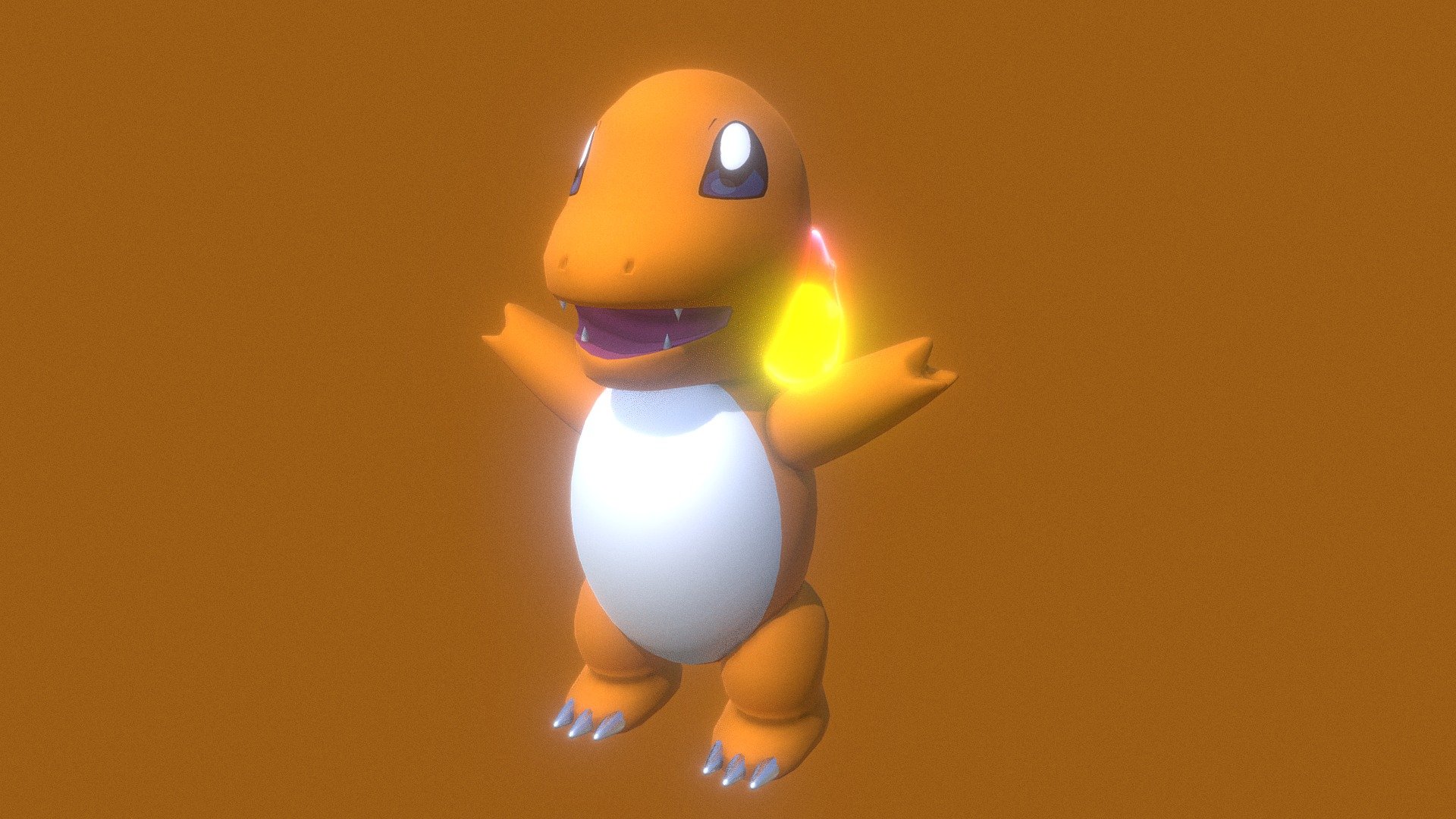 Charmander, known as Hitokage in Japan, is a Pokémon species in Nintendo and Game Freak's Pokémon franchise 3d model