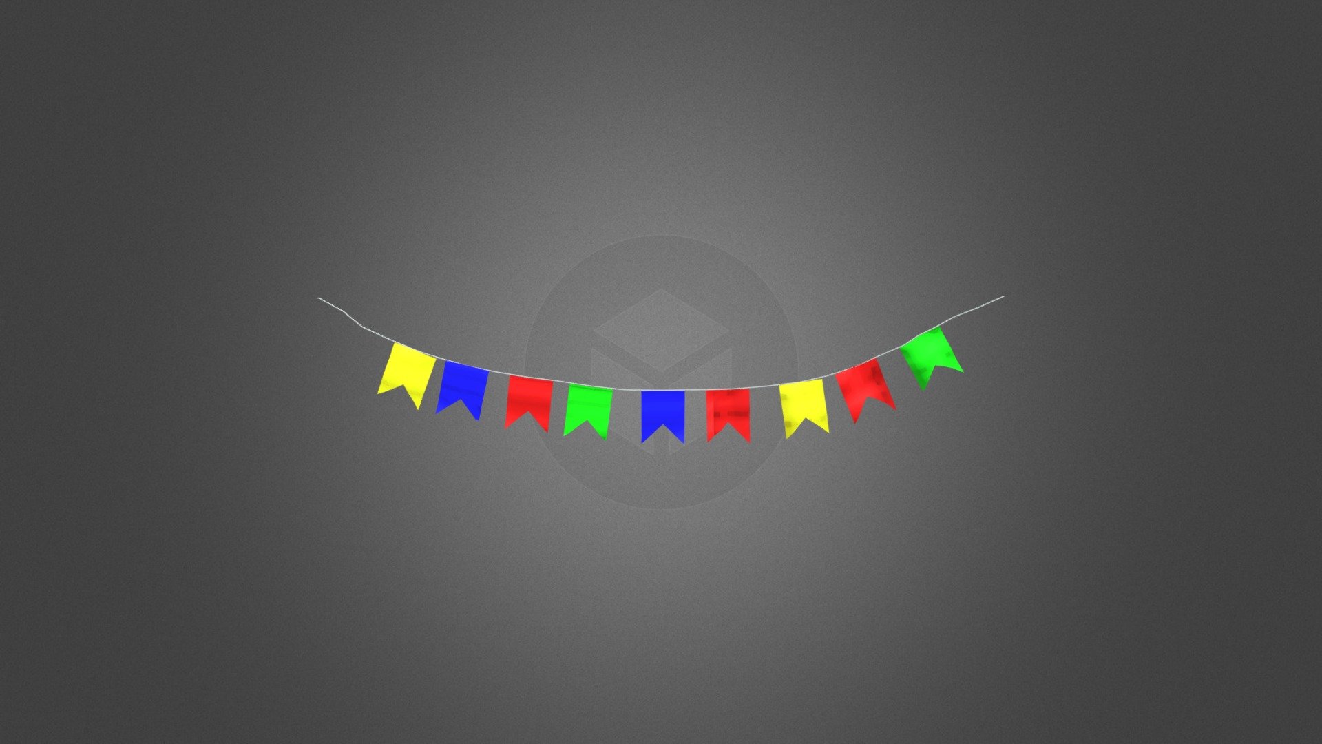 Party decorations - Party Flags - 3D model by LeeVai (@leevai42) 3d model