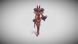 Fallen Hero demon, free, characterdesign, 3dmodel