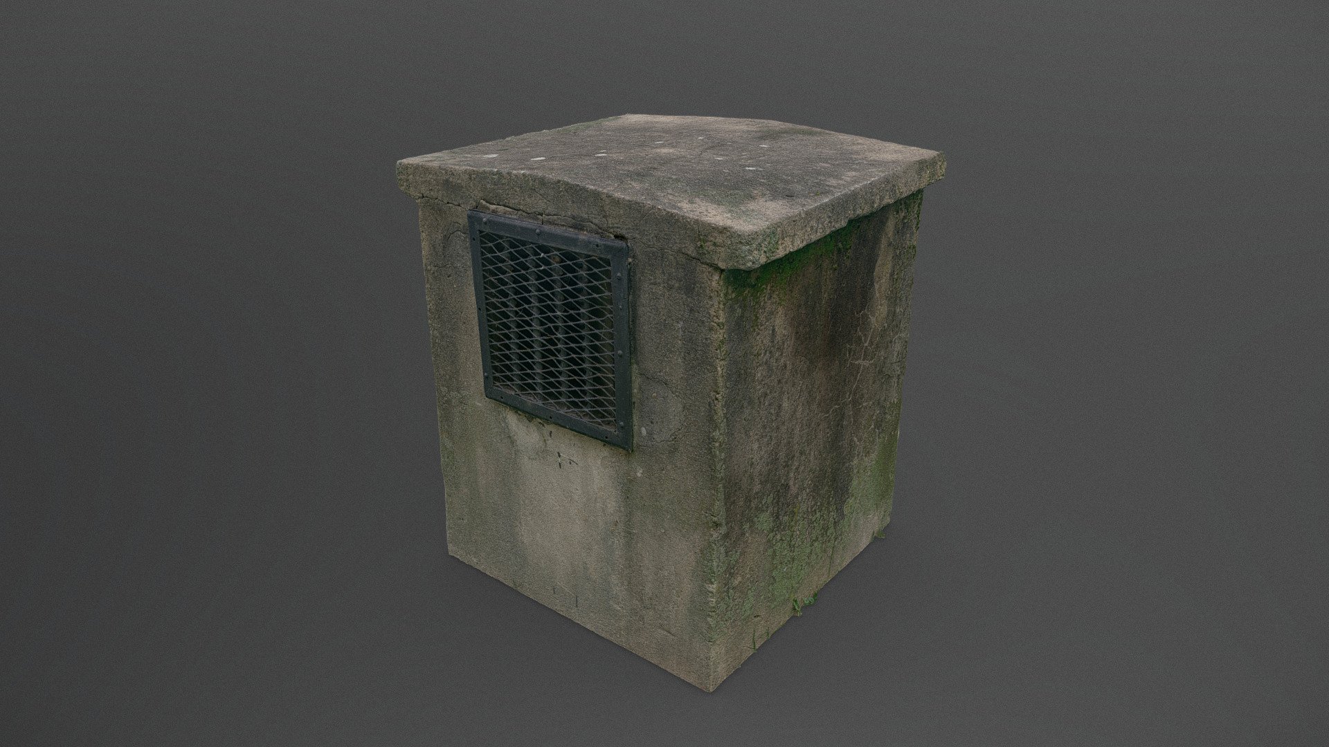 Steam exhaust concrete housing withmetal fan grid, vintage old east europe city pipeline network

Photogrammetry scan 160x36MP, 2x8K texture - Heating steam exhaust - Buy Royalty Free 3D model by matousekfoto 3d model