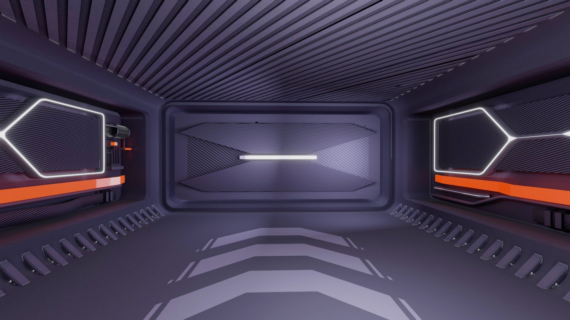 Modular sci-fi spaceship corridor with detailed on the wall. Laboratory interior unit. Ready for vr use case. 




Scaled in real world dimensions 

Textures baked already 

Built with Blender. Origin Blender file attached

GLB format file attached
 - Sci-fi VR room #2 | baked - Buy Royalty Free 3D model by ChristyHsu (@ida61xq) 3d model