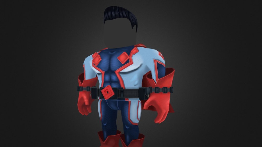A Superhero character I was commissioned to make by Roblox! - ROBLOX - Superhero - 3D model by Ayvie 3D (@ayvie3D) 3d model