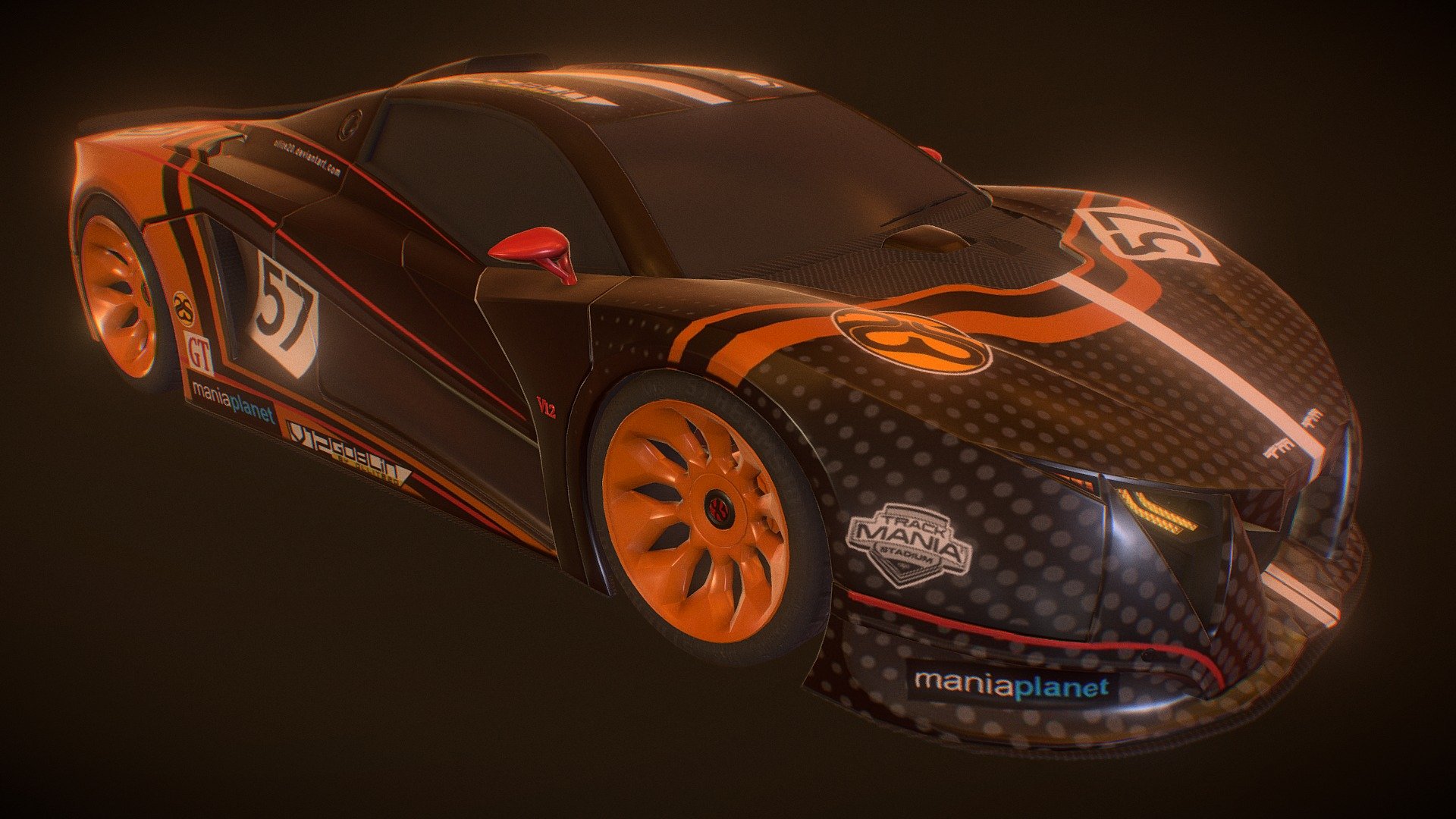 A friend suggested I build my car project from 2013 here as well.

Drive it in TrackMania2! See here: http://fav.me/d7b5hon
Also found on Steam Workshop 3d model