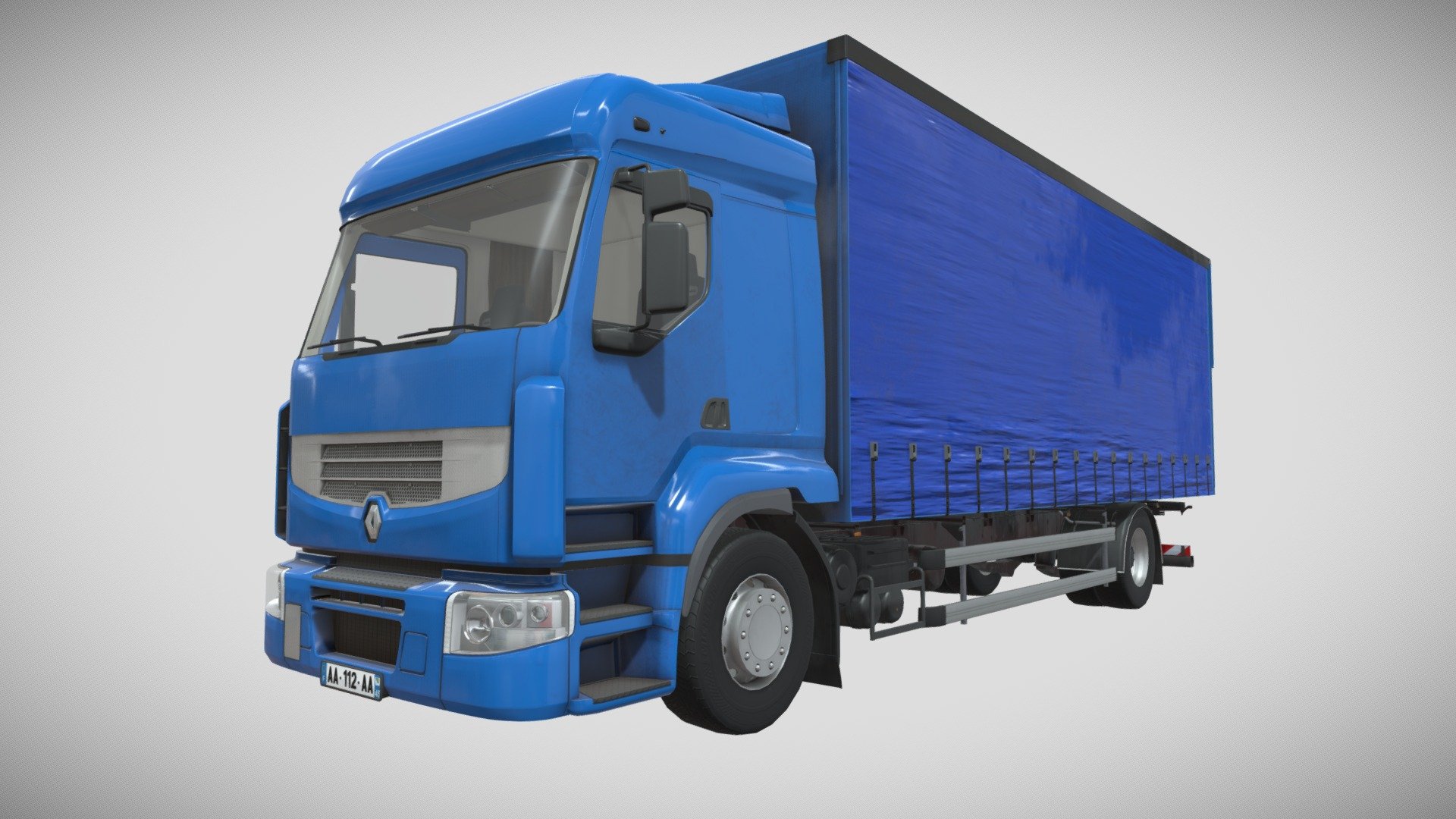 Renault Premium DXI 440  - Made on Cinema 4D Substance Painter and Photoshop. -&gt; 4K Texture 
( Completely made by myself ) 
This model is not free of rights 
You must inform me of your usage. 
By Max - Contact Discord : Max#5532 - Carrier Truck Renault Premium DXI 440 - Download Free 3D model by Max (@Max-5532) 3d model