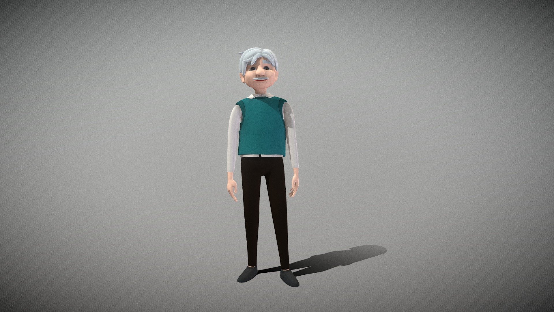 This is a cute cartoon old man model. It contains 13 animations such as walking, running, jumping, idle, etc.

3 materials with 2048 * 2048 textures.

Triangles: 78208  Vertices: 39618

(Viewer Setting above are just a preview and may vary drastically depending on your lighting and shading setup on the final application)

If you have any questions, please feel free to contact me.
 
E-mail: zhangshangbin1314159@gmail.com
 - Old Man - Buy Royalty Free 3D model by Zhang Shangbin (@zhangshangbin1314159) 3d model
