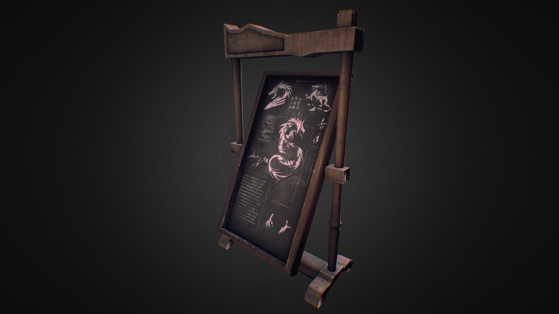 Personal Object, Really Like How The Writing Came Out - Chalkboard - 3D model by thelowestanimal 3d model