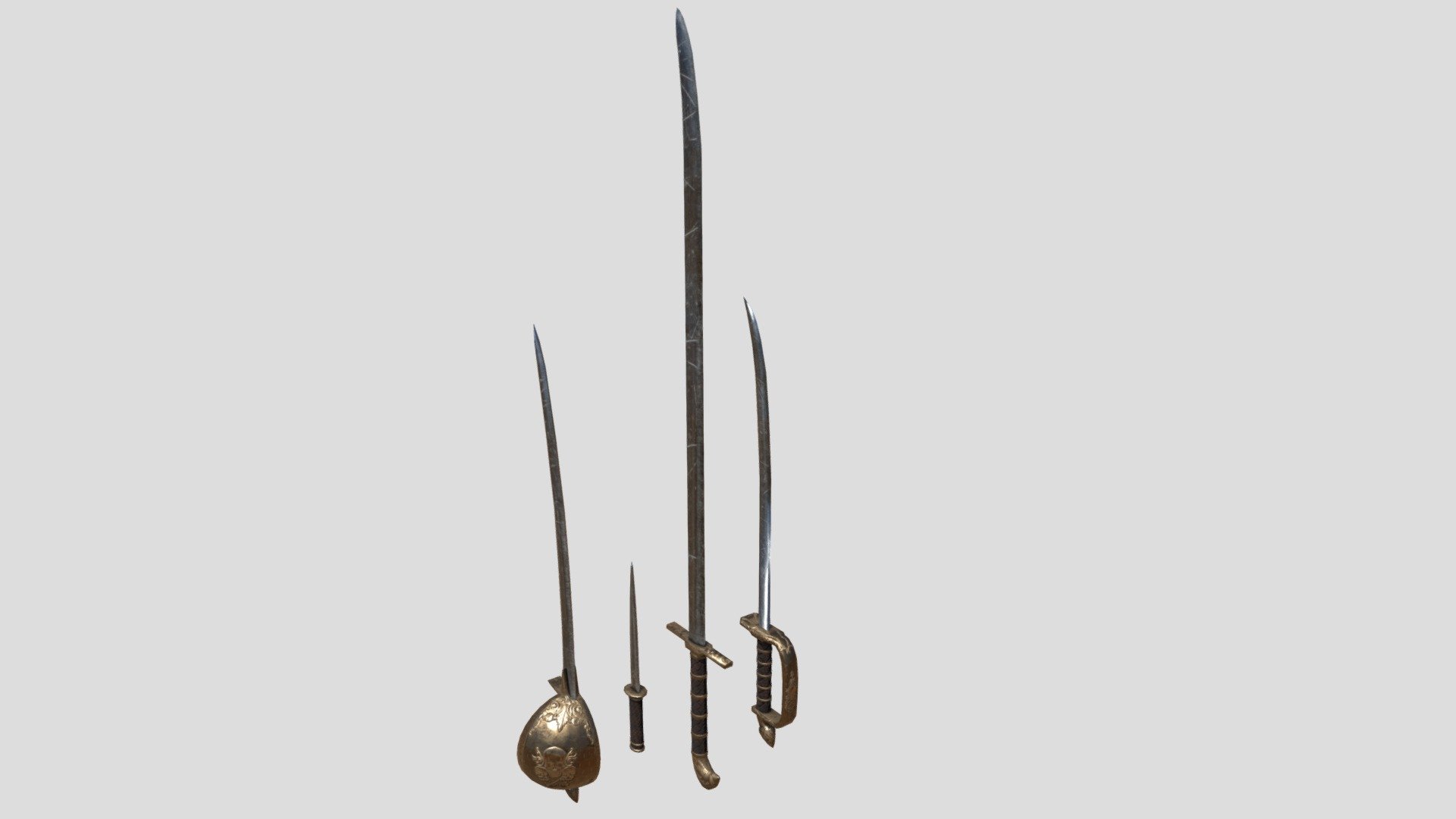 Pirate weapon set - 3D model by xilefenko 3d model