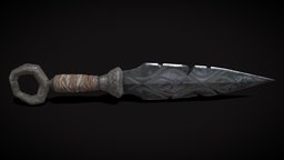 Medieval Spear Point Knife spear, viking, medieval, sharp, survival, aaa, weapon, knife, pbr, lowpoly, dagger, gameready, tipped