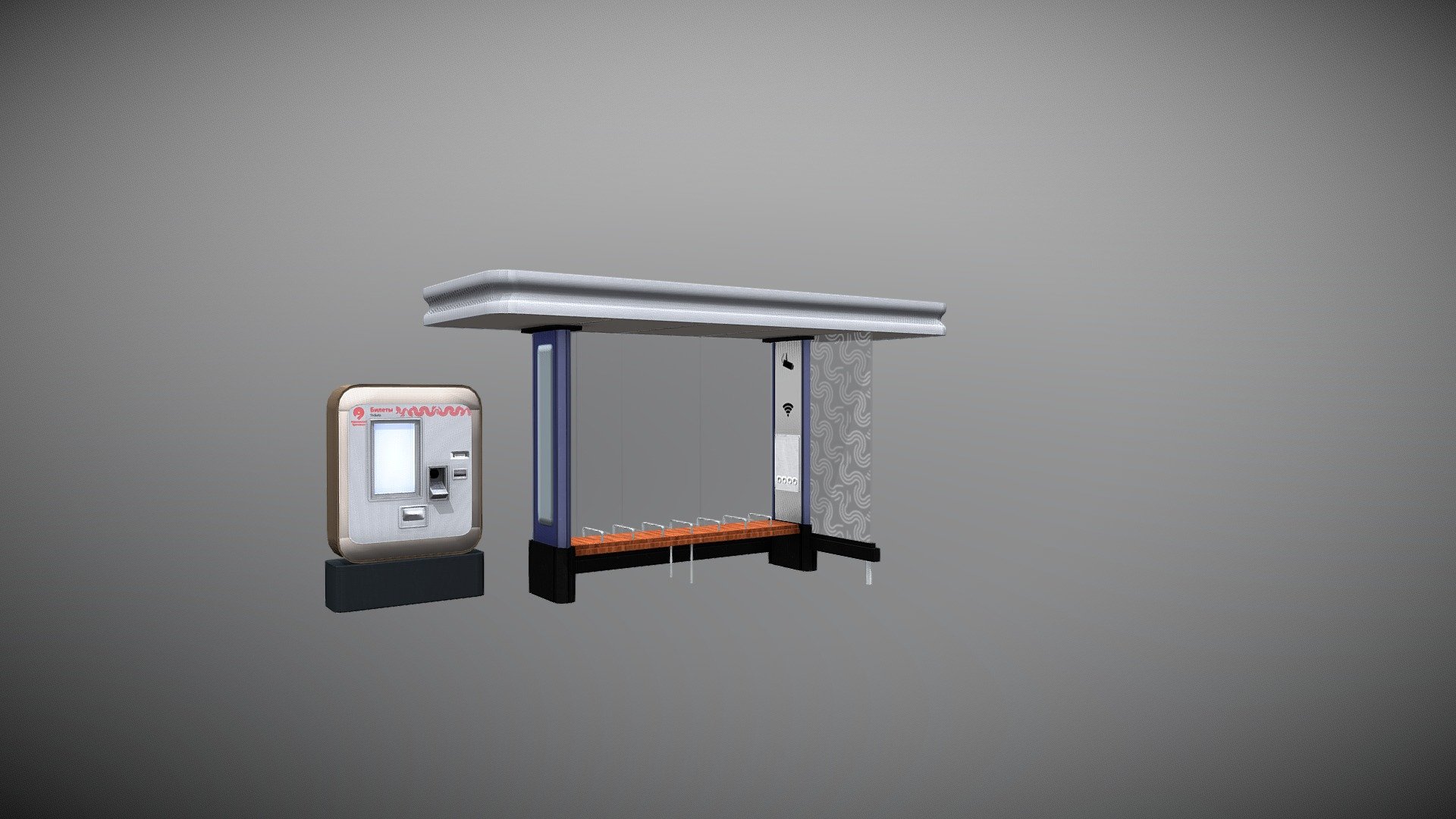 meh_ - moscow bus station - Download Free 3D model by bez_glaza 3d model