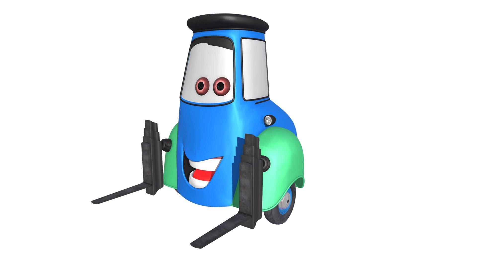 Quality 3d model of Guido, one of the characters of Cars 2 film 3d model
