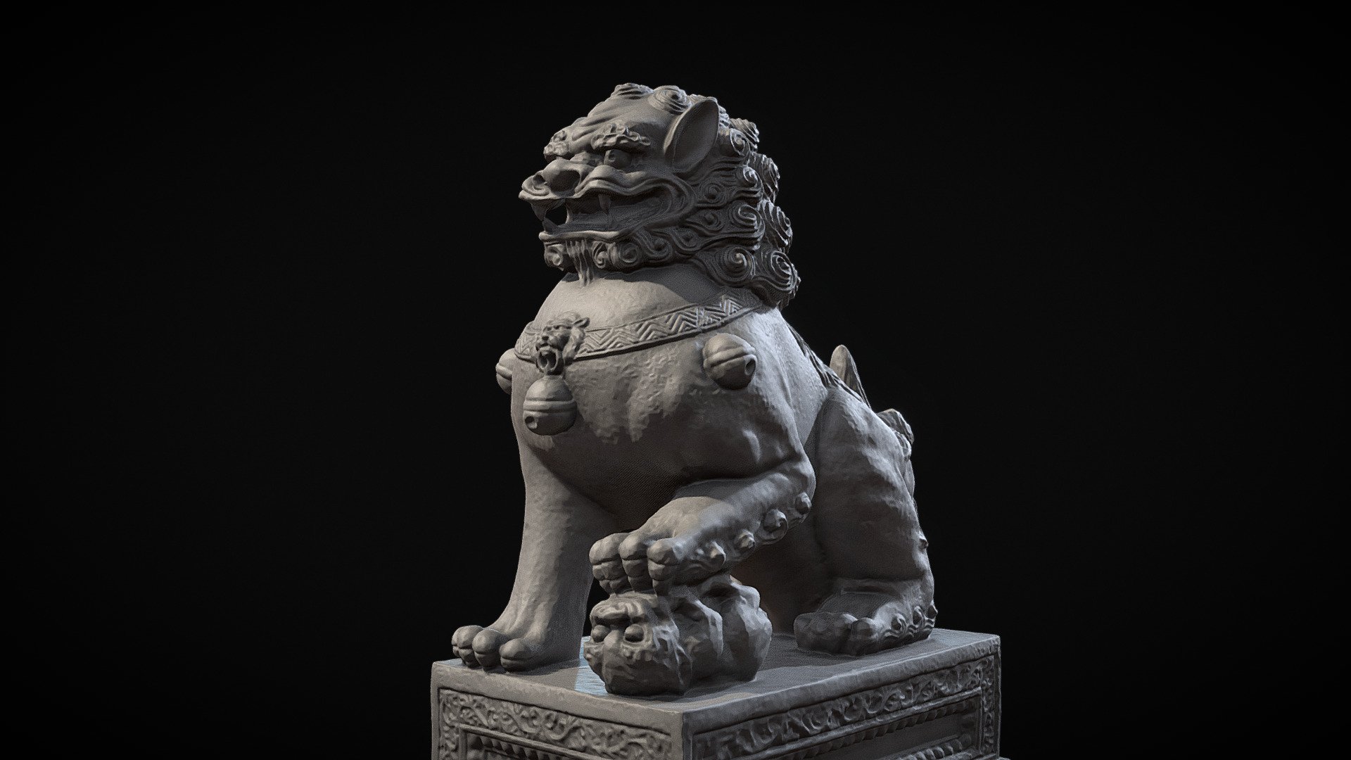 A traditional Chinese architectural ornament, but the origins lie deep in much older Indian Buddhist traditions.

3 versions: with cuts in joints

highpoly details enhanced.

Let me know if you have any requests.

Enjoy!

PS: Base model: &ldquo;Lion statue
