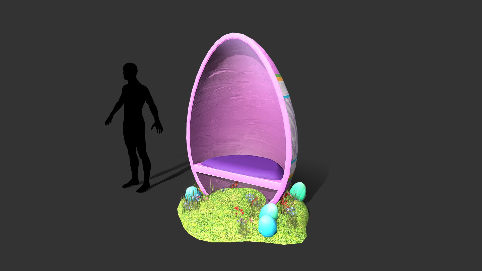 Great Easter Throne deco - Easter Egg Throne Deco - 3D model by TonyGalindo3d 3d model