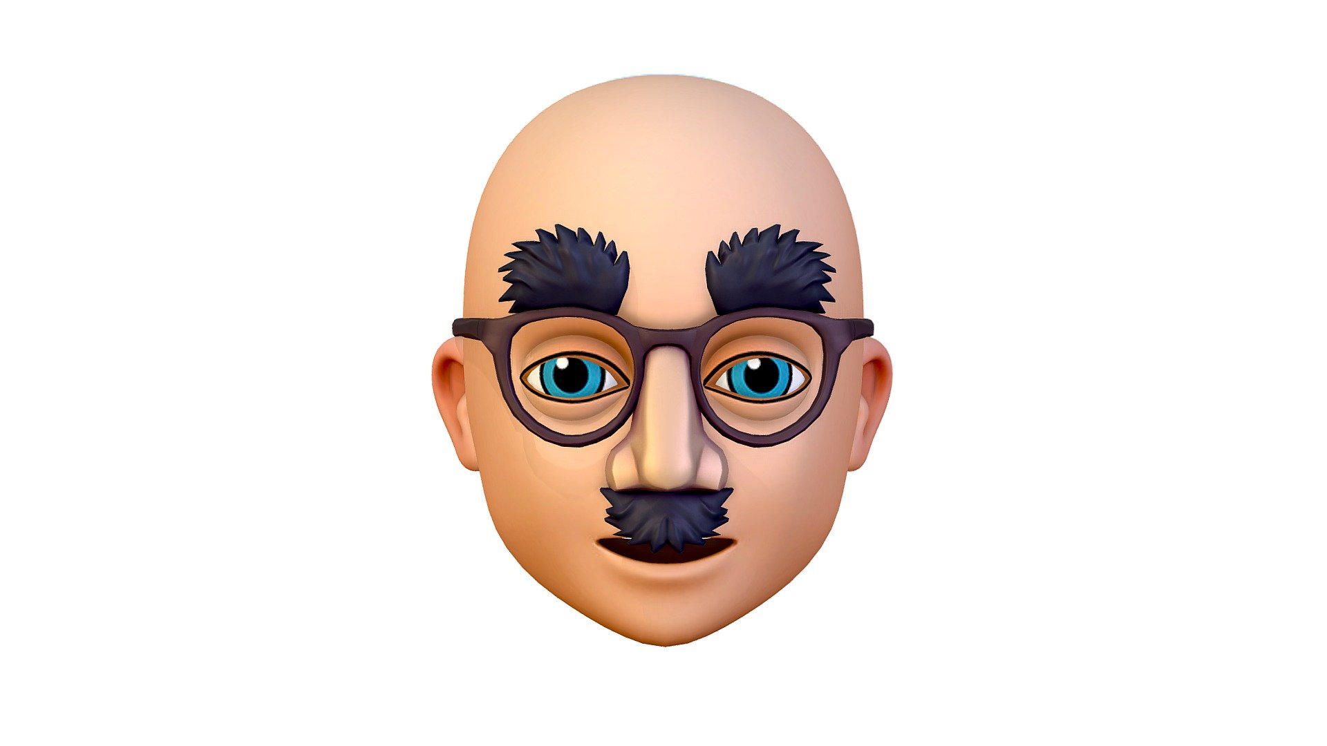 Clown Glasses for Young Man Boy Bald Head​ Icon

3DsMax, Maya file included

Textures 2048x2048 size

Hairstyles Collection: https://sketchfab.com/olegshuldiakov/collections/cartoon-hairstyle-avatar-collection-cd52679c74514aa59c906f62e792a75c

Beards Collection:
 - Clown Glasses for Young Man Boy Bald Head - Buy Royalty Free 3D model by Oleg Shuldiakov (@olegshuldiakov) 3d model