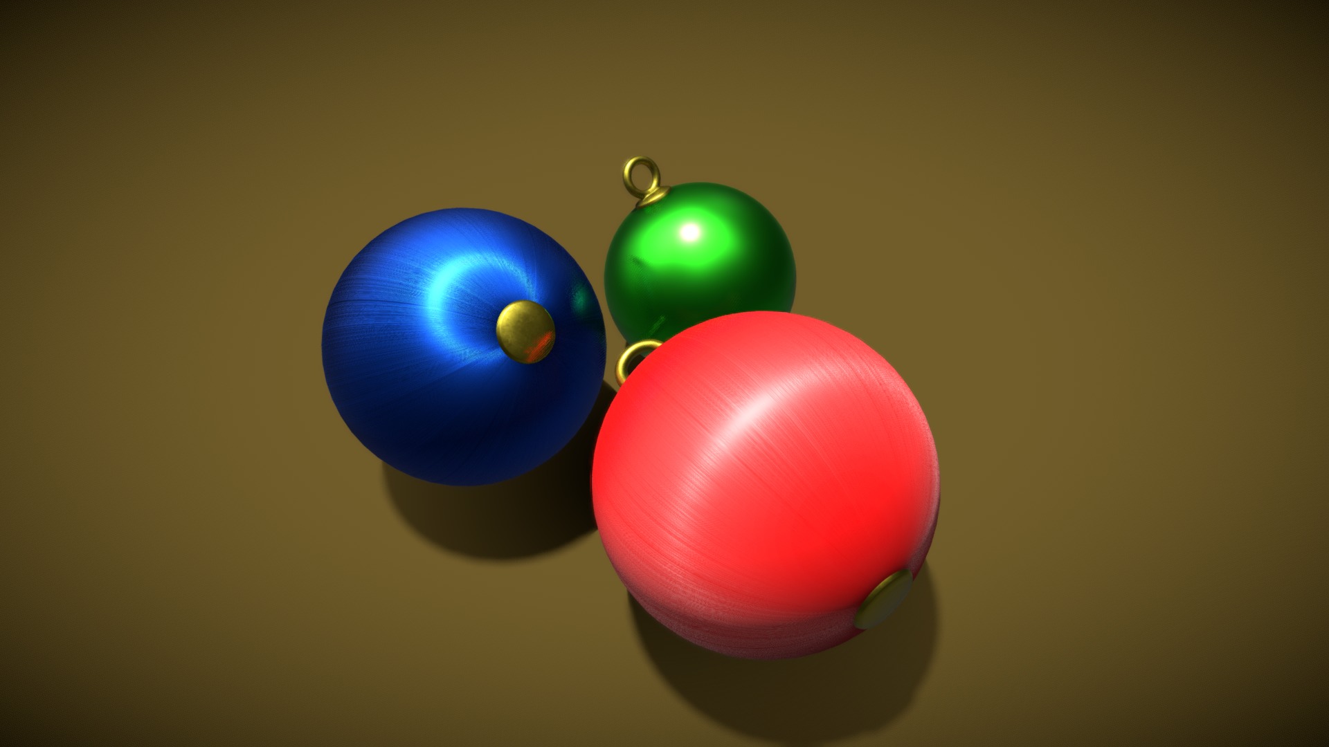 A demonstration model for the anisotropic feature - Christmas Baubles - 3D model by Nehon 3d model
