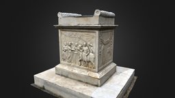 Altar del templo del Genius Augusti de Pompeya pompeii, pompei, marble, altar, sacrifice, relief, roman, pompeya, genius, vespasian, augusti
