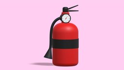 Cartoon Fire Extinguisher 911, household, small, painted, extinguisher, flame, department, fireman, fire, safety, tool, firealarm, firefighters, cartoon, house, interior, hand, fireequipment, portablefireextinguisher, putoutthefire
