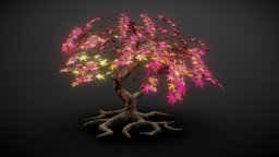 Japanese Maple Tree tree, nature, fairytale, autumn, glowy, enchanting, gameasset, autumn-leaves, mapletree