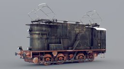 EG 507 train, locomotive, rusty, dirty, old, wheathered