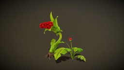 Stylized plants 3d models